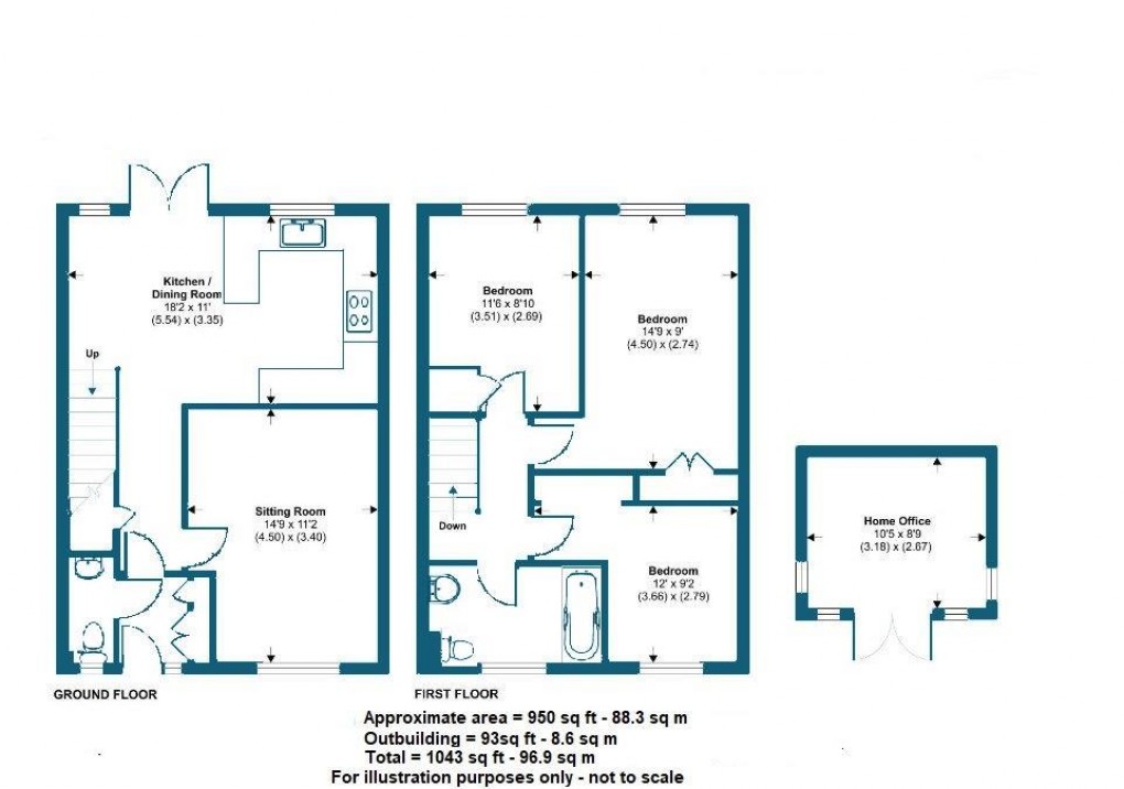 Floorplan for Elizabeth Drive, Tring