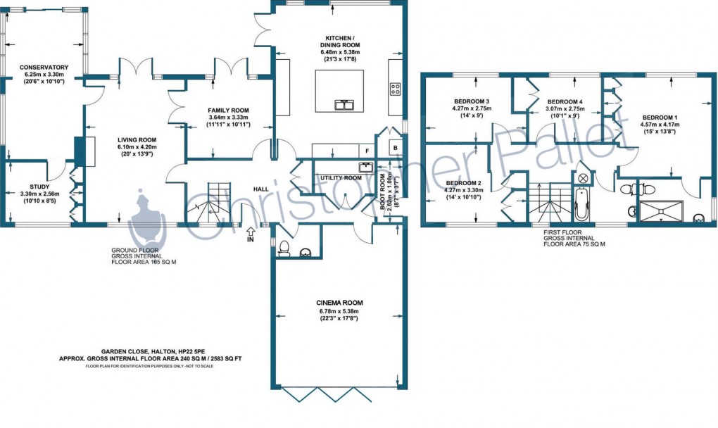 Floorplan for Garden Close, Halton