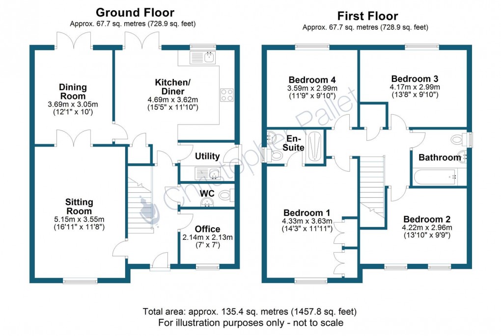 Floorplan for Modern Detached Family Home