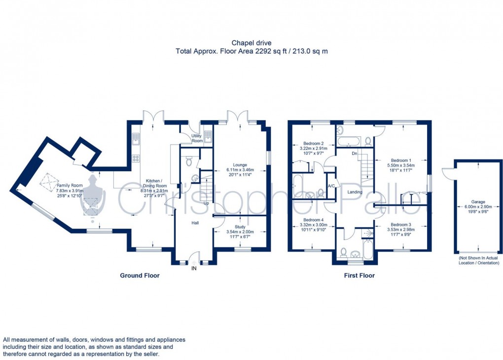 Floorplan for Chapel Drive, Aston Clinton