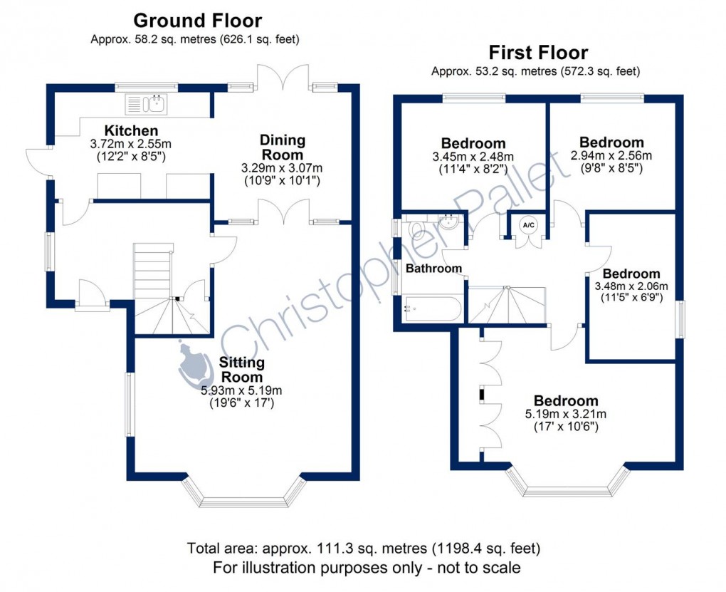 Floorplan for Detached Family Home - Central Wendover