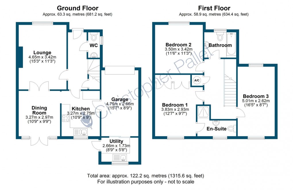 Floorplan for The Pennings, Central Wendover