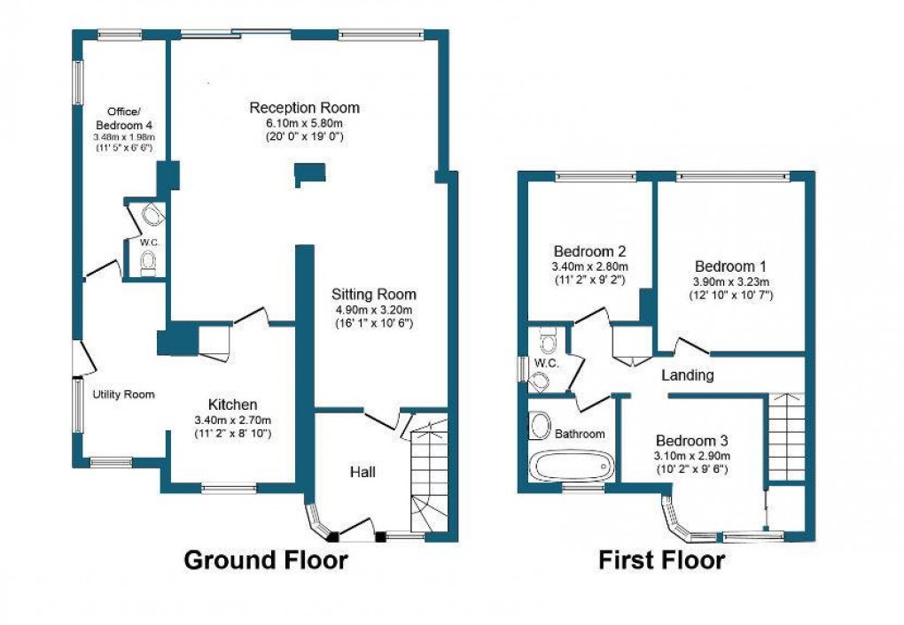 Floorplan for Thornton Crescent, Wendover