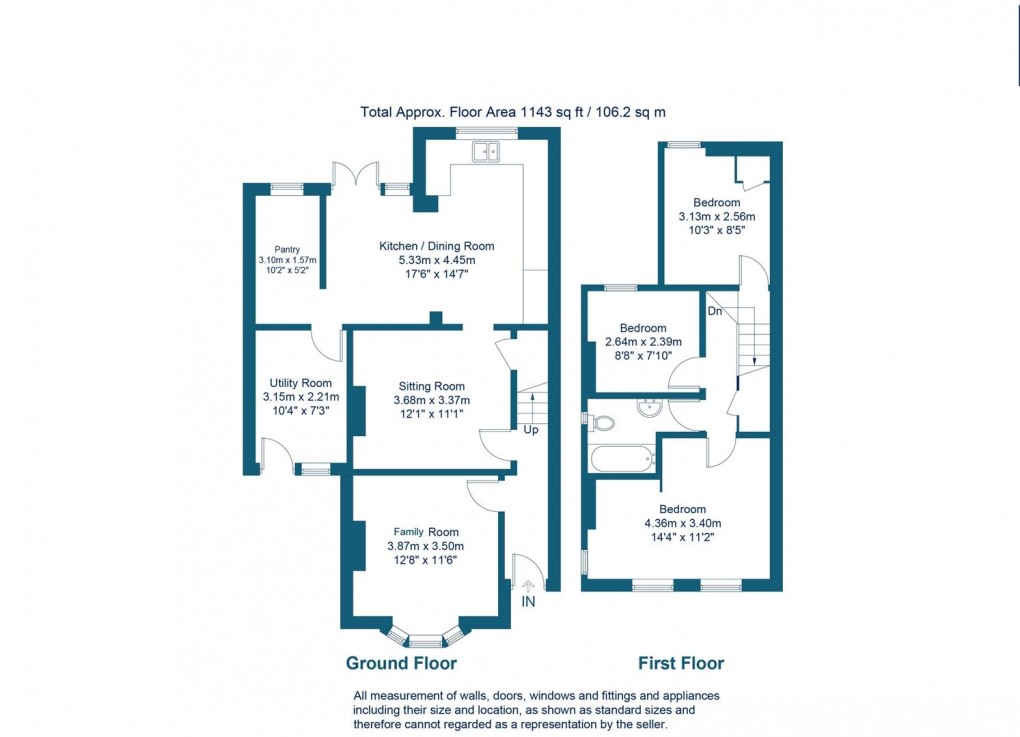 Floorplan for Victorian Semi Wendover