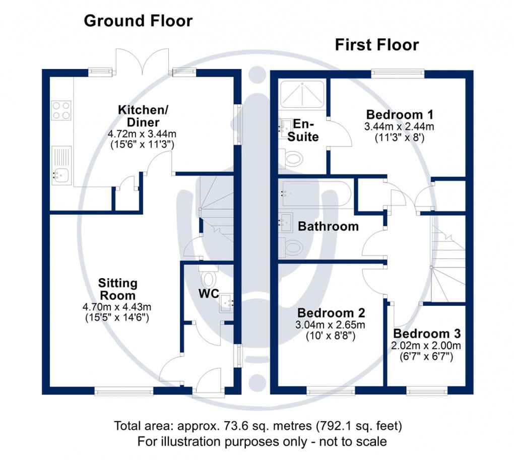 Floorplan for Barker Lane, Aston Clinton