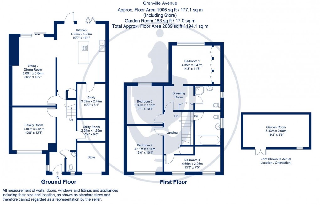 Floorplan for Grenville Avenue, Wendover