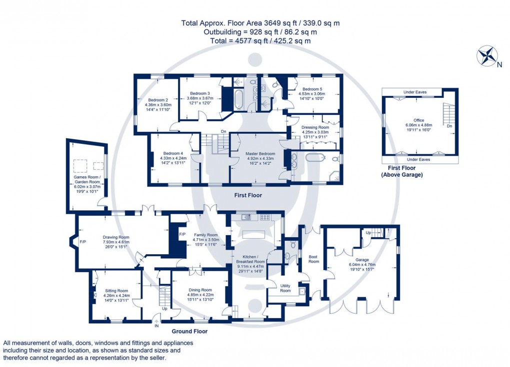 Floorplan for Oak Tree House, Stoke Mandeville Village