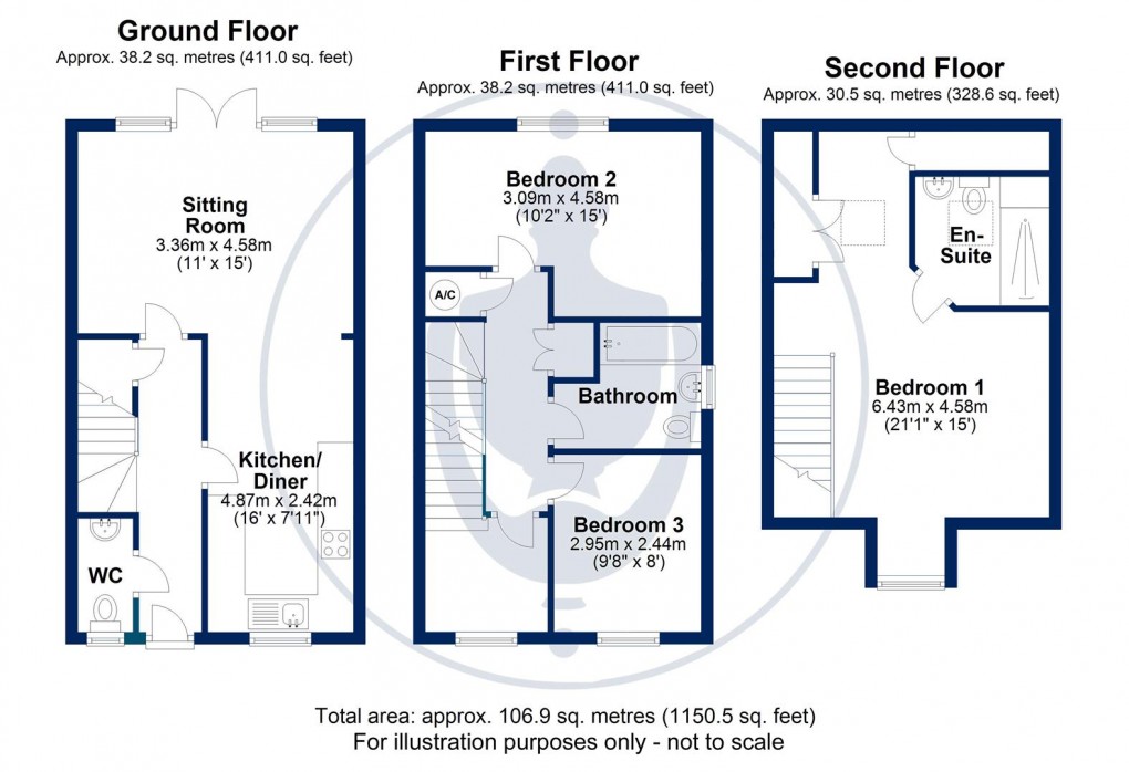 Floorplan for Modern Home, Aston Clinton